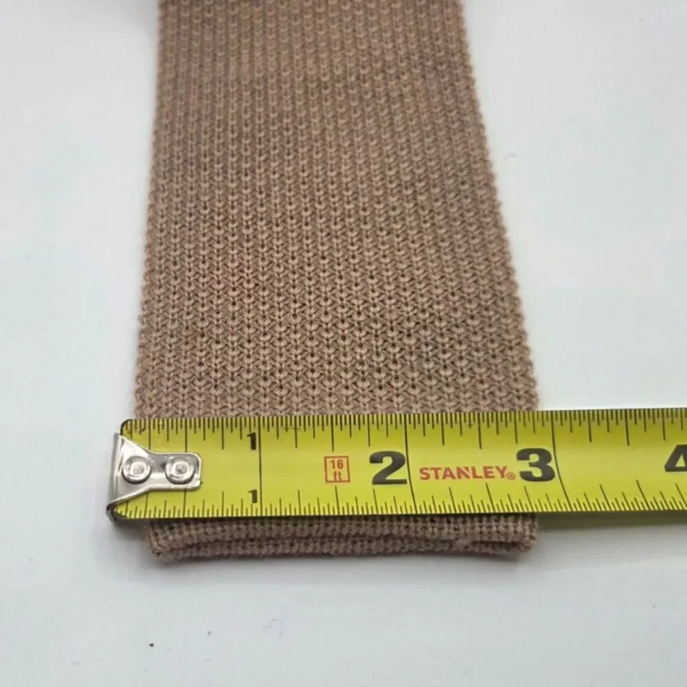 Robert Kirk Regent Street Beige Knit Wool Tie Made in USA 2.5